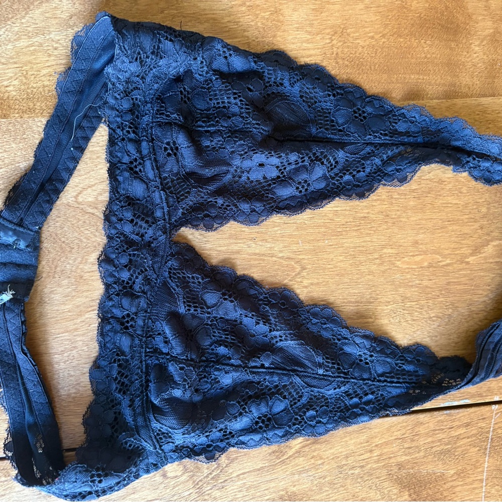 Free People Lace Bralette in Black